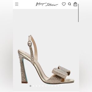 Betsey Johnson Gold Rhinestone Heels